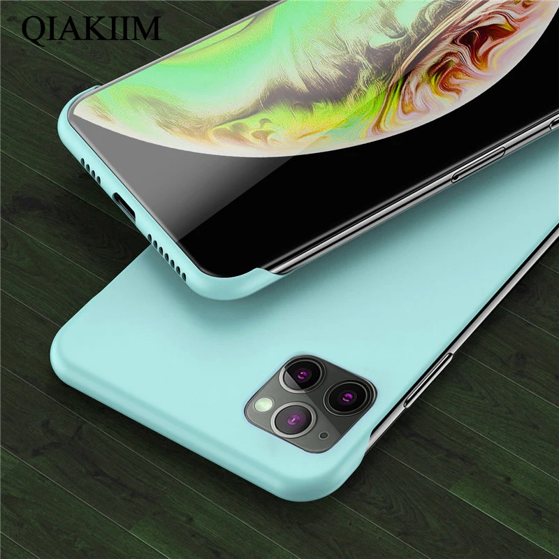 Тонкий жесткий Бескаркасный чехол из поликарбоната для телефона iPhone 12 11 13 Pro Max Mini