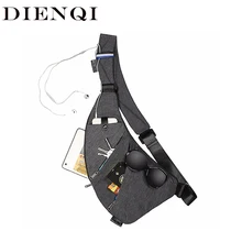 DIENQI нейлоновая Водонепроницаемая поясная сумка, брендовая мужская сумка-кобура, противоугонная сумка на плечо, Спортивная дорожная Личная карманная сумка, Повседневная нагрудная сумка