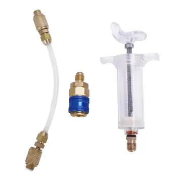 

30ML Manual Rubber Car Fuel Injector Oil Booster Vehicle Adapter Auto Accessory with 1/4 inch female connector auto maintenance