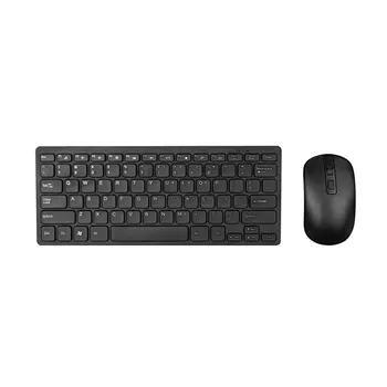 

2.4G Wireless Keyboard And Mouse Kit Keypad Ultra-Slim For Android Ios Pc Laptop Black