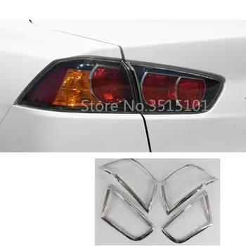 

Car ABS Chrome Cover Trim Back Tail Rear Light Lamp Frame 4pcs For Mitsubishi Lancer EX 2010 2011 2012 2013 2014 2015 2016