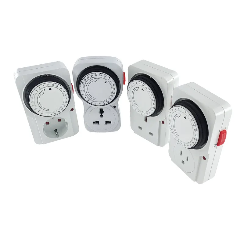 24 Hour Temporary Switch Kitchen Timer Outlet Global Timing Socket Mechanical 230VAC 3500 Watts 16A UK EU CN US Plug