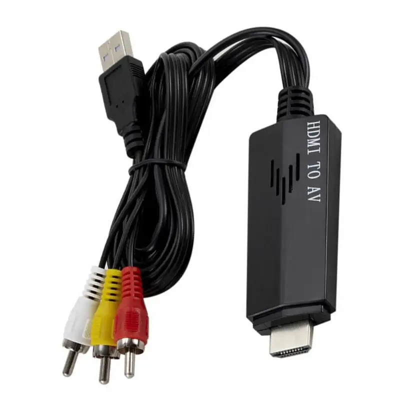 1080P HDTV HDMI в AV RCA Конверсионный кабель папа 3RCA аудио видео композитный женский