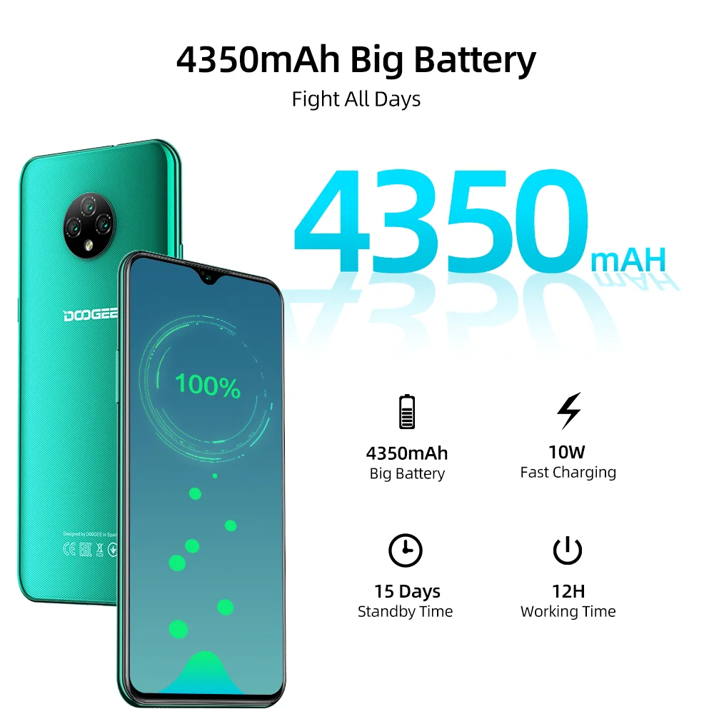 DOOGEE X95 4G LTE Cellphone Android 10 Mobilephone 6.52