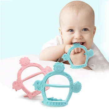 

Food Grade Baby Silicone Teether Kid Hand-Held Chew Toy DIY Infant Teething Nursing Dental Care Child Sucking Fingers Thumb Gift