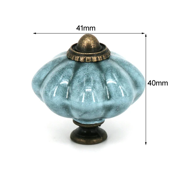 One Piece Vintage Ceramic Door Knobs for Cabinet Drawer, Closet Cupboard Wardrobe  furniture door  Pull Handle CHK035