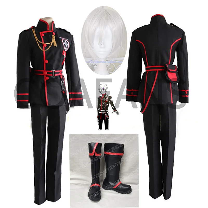 Аниме D.Gray man Allen Walker Косплей Костюм Полный комплект школьная форма топ + брюки