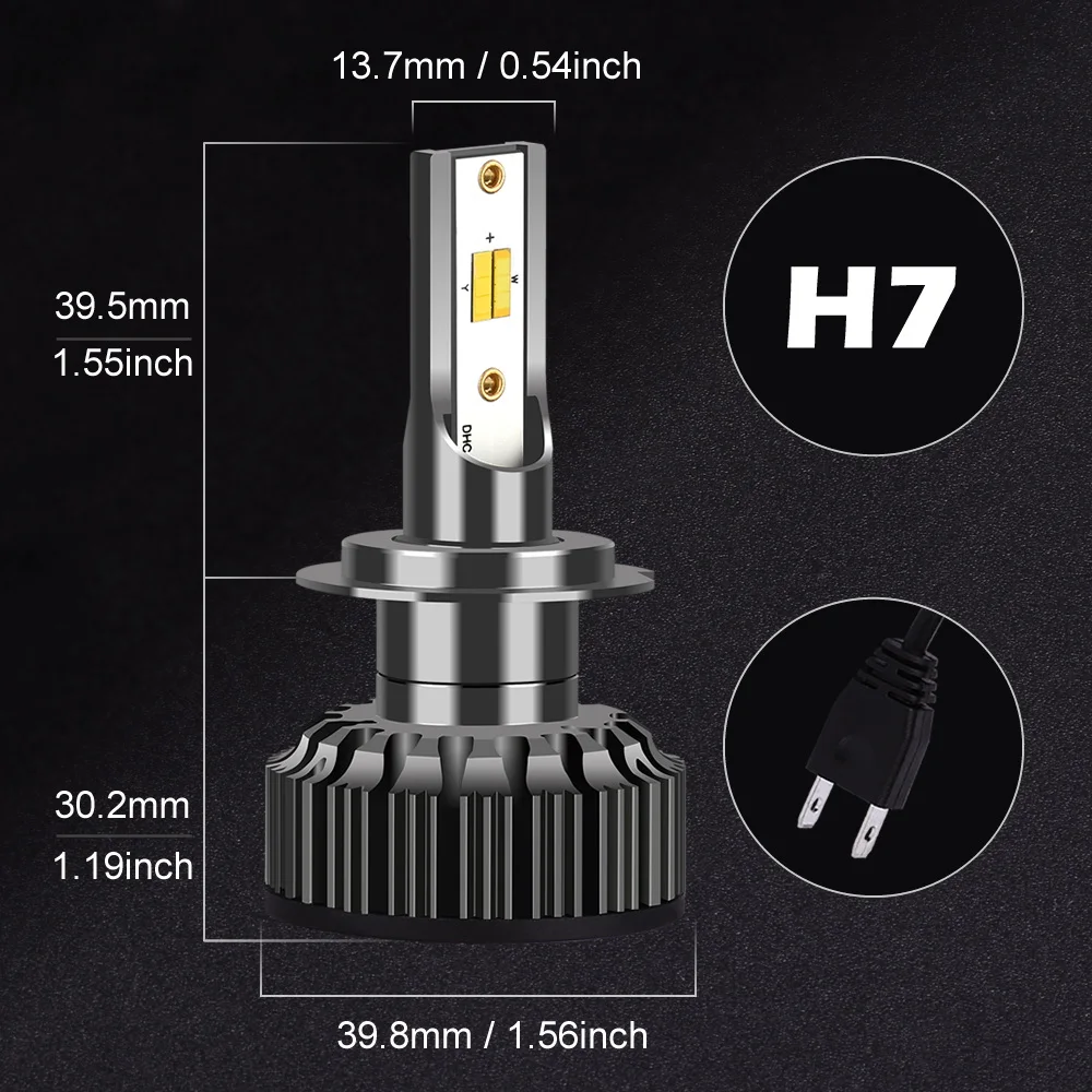 Hillpow 3000K 4300K 6500K цвет: желтый, белый Цвет 12V 72W фары для автомобиля лампы 9004 9005 9006 9007 H3 H4 H7 H11 H1 светодиодный автомобильный светильник