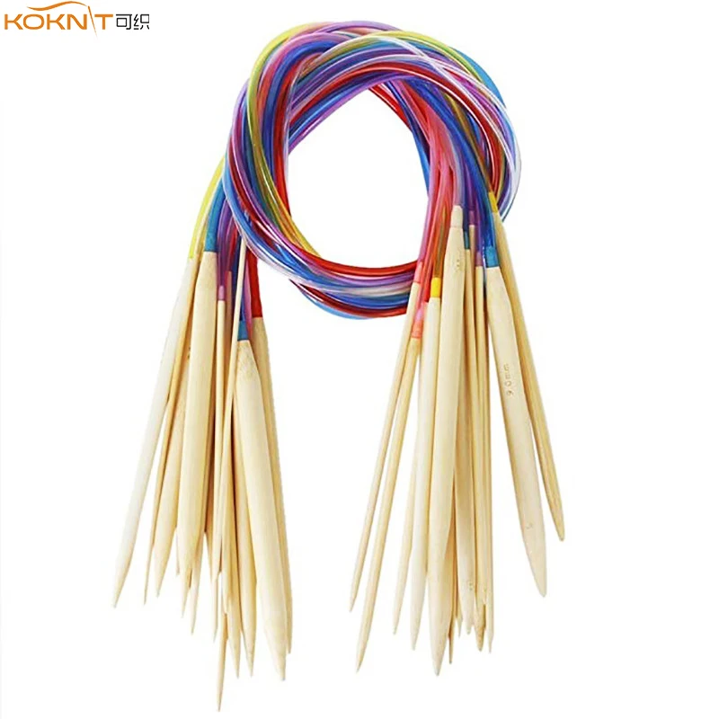

KOKNIT Bamboo 2.0-10.mm Circular Knitting Needles 18Pcs Double Pointed Bamboo Knitting Needles DIY Yarn Craft Weave Knit Tools