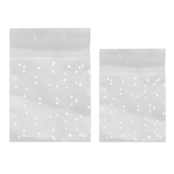 

200PCs Transparent Dot Bags Small Food Packaging Bags Fresh-Keeping Dustproof Reclosable Cookie DIY Storage