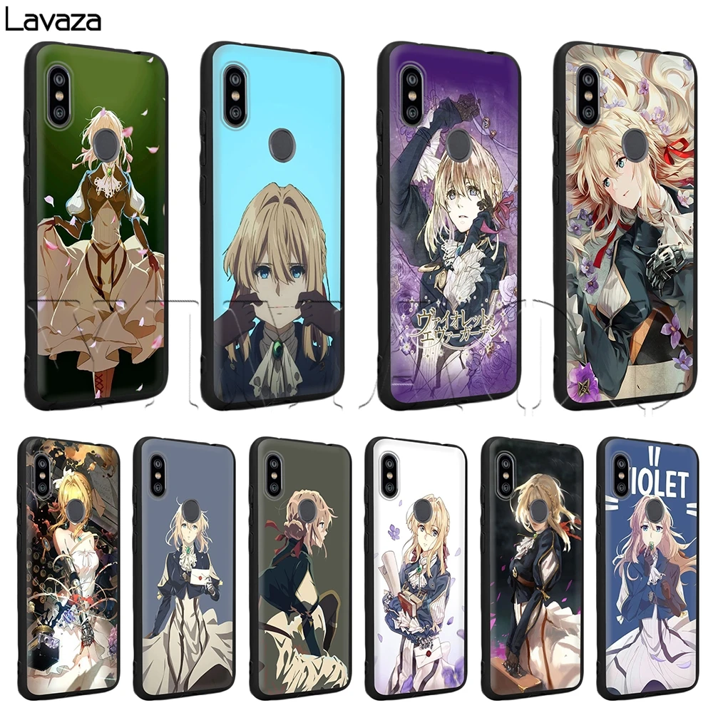 Фиолетовый чехол Evergarden для Xiaomi Redmi Poco X2 MI Note 8 8A 9 9s 9T 10 CC9 CC9E A3 7A K20 K30 Lite Pro Max |