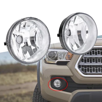

For Toyota Tacoma 05-11 Tundra 07-13 Car Front Bumper Fog Light Lens Cover Auto DRL Daytime Driving Light Foglamp Clear Housing