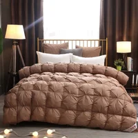 Juste de couette en coton matelassé de luxe, 95% duvet d'oie, couverture d'optique d'hiver, confortable dédiée aux hôtels cinq étoiles, document solide 5