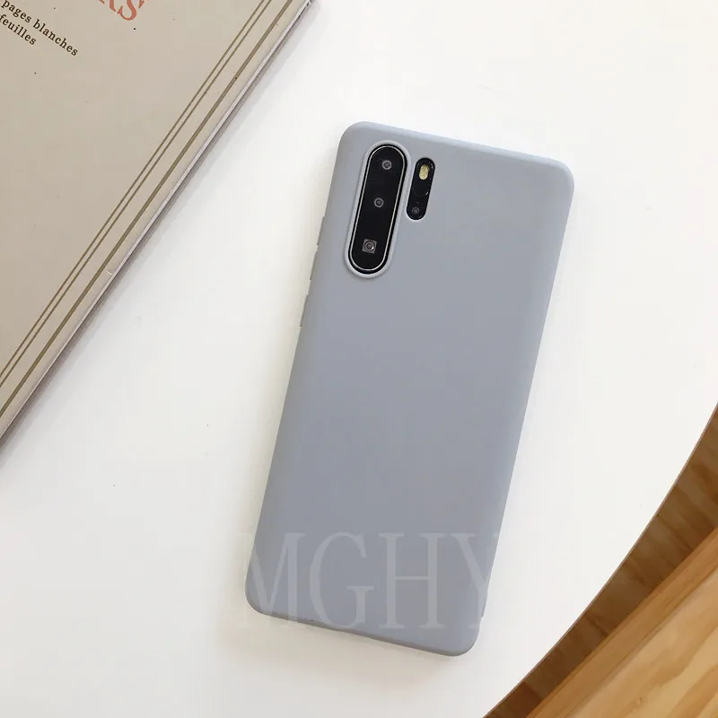 Серый Мягкий чехол для huawei P20 P10 P30 mate 20 10 9 Pro Lite, тонкий чехол для Honor 20 10 9 Lite Nova 3 3i, задняя крышка, чехол для телефона s - Цвет: Серый