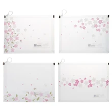 А4 А5 вишневый цвет прозрачный пластиковый чехол для документов канцелярские товары сумка на молнии B36C