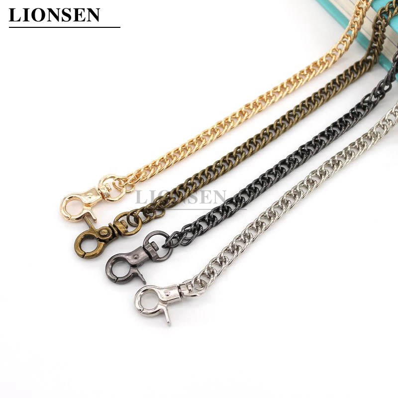 Chain-Strap Handbag-Chain Cross-Body Clasp Handle-Shoulder Dense-Replacement Metal Wide