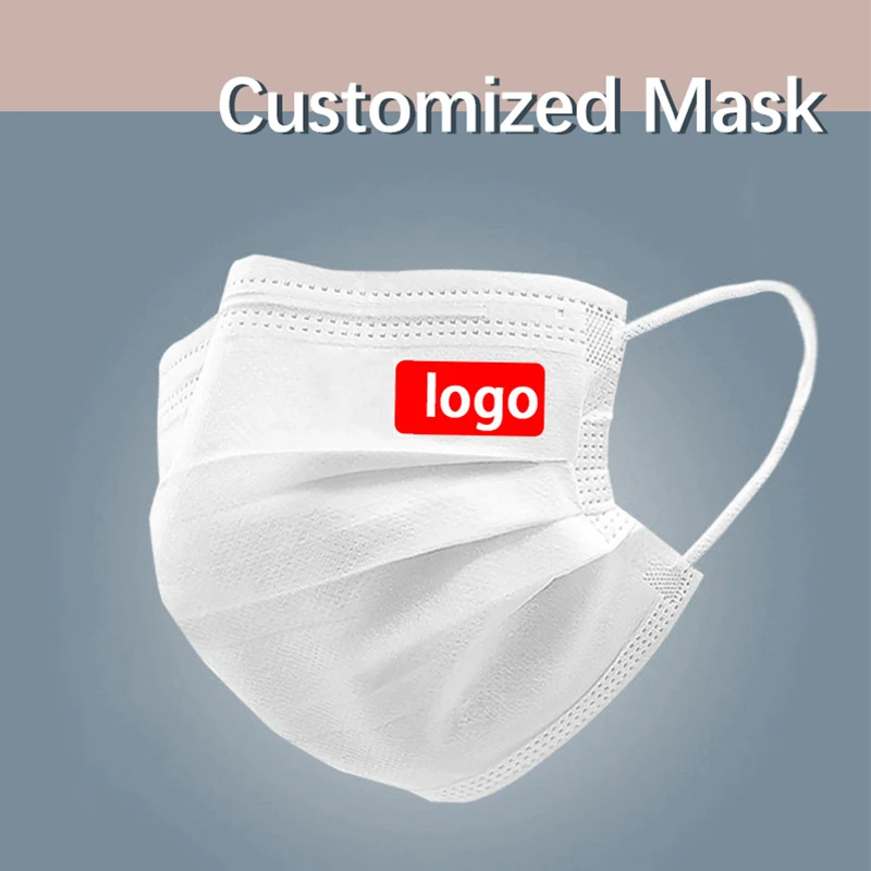 100 pcs Custom Logo Mask Print Words Picture Face Mask Mouth Mask Anti Dust Protective mask Custom Any Quantity All kind Mask