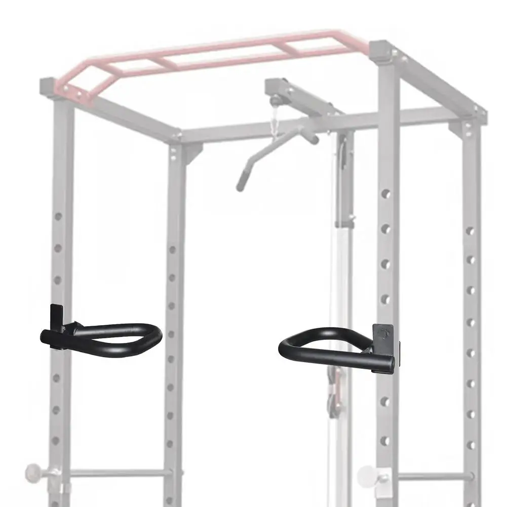 2 Dip Bars Pull Up Grip Handles Steel Dip Bar Attachments Fitness