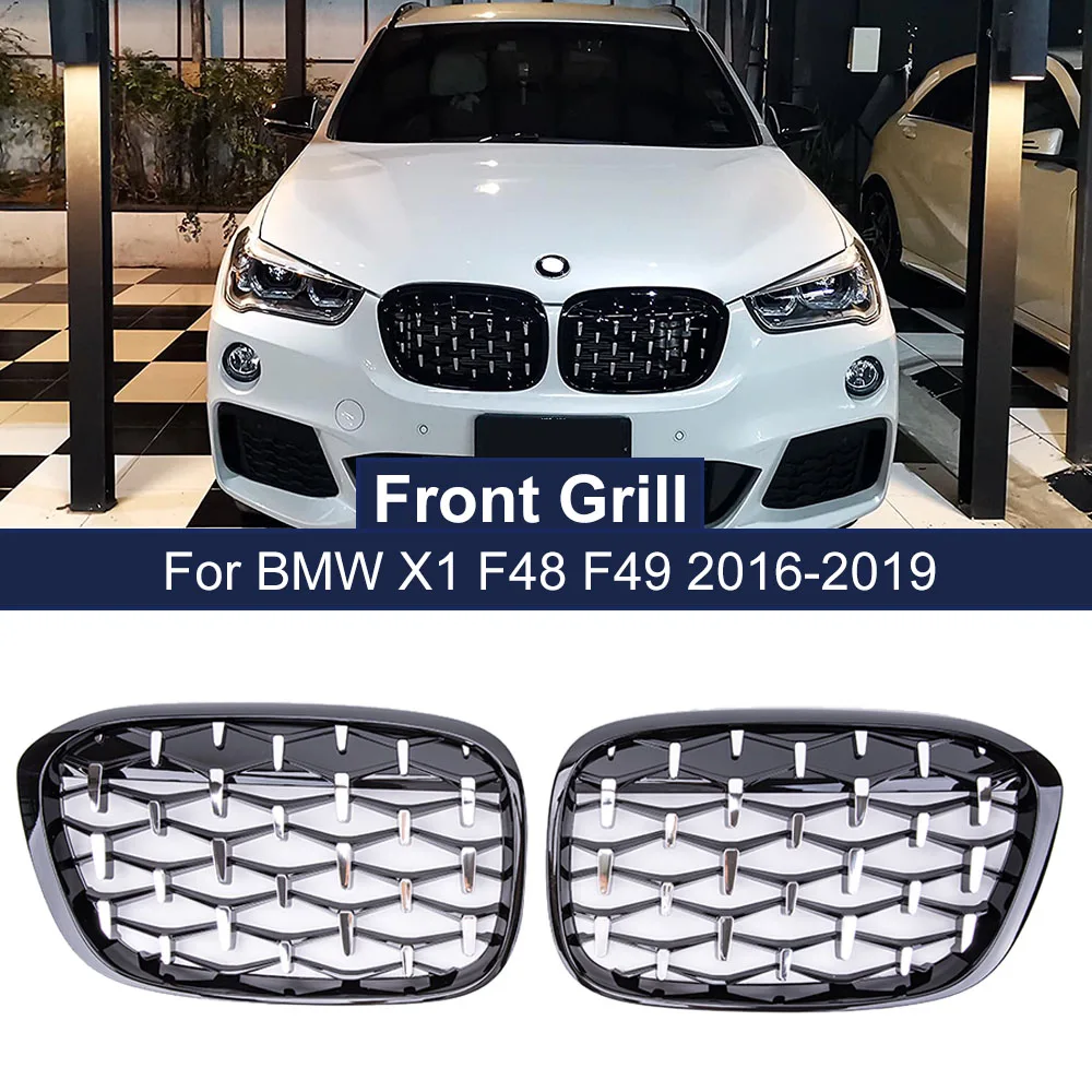 BMW X1 F48 F49 Kühlergrill Schwarz - Sportgrill Single Line Für 2016-2019