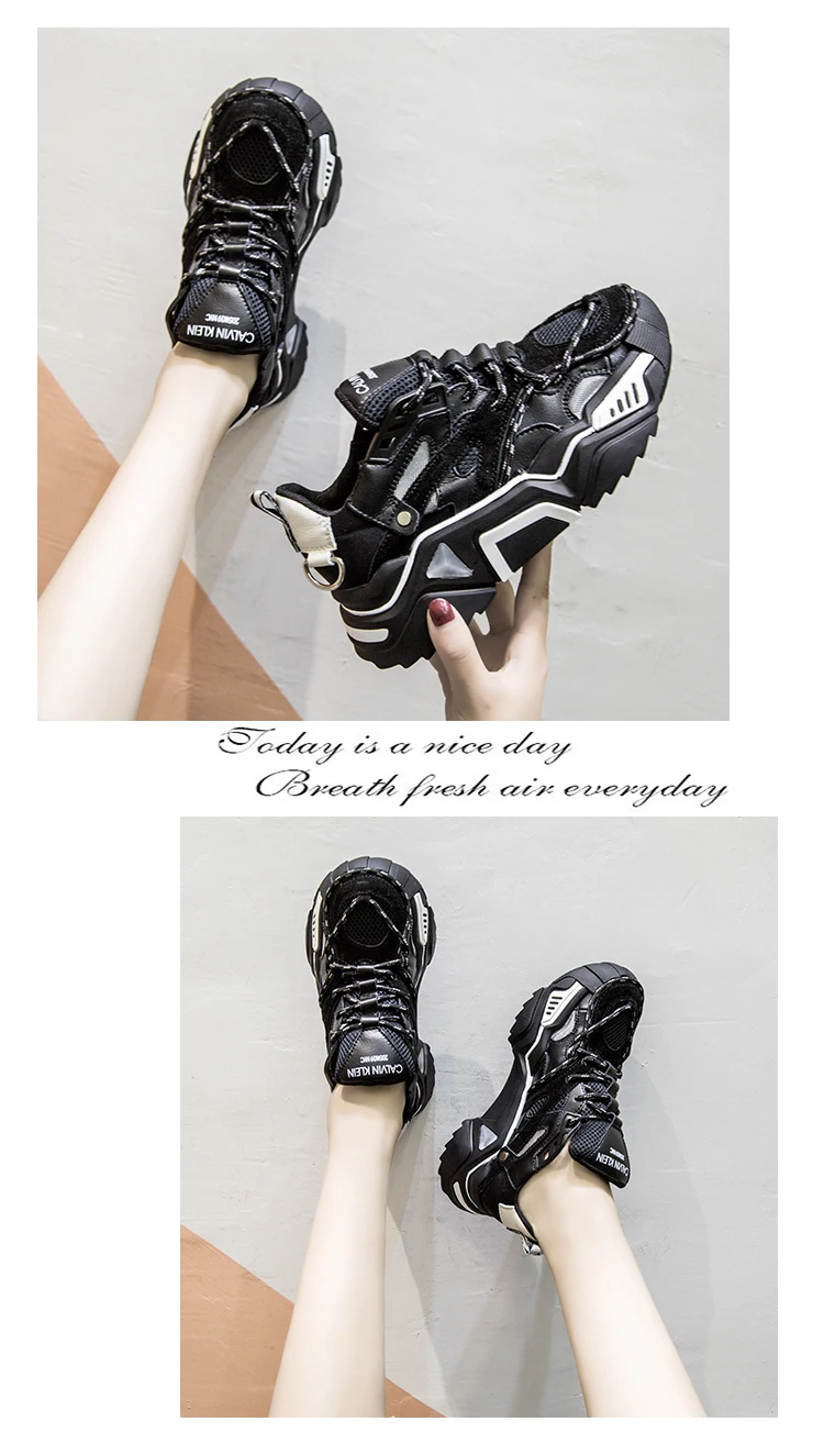 Женские кроссовки; Уличная обувь для бега; спортивная прогулочная обувь; амортизирующая обувь на платформе; дышащая обувь; filas; zapatos de mujer; ZQ-106