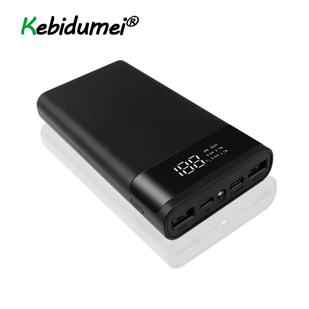 

Battery Storage Box Power Bank Battery Box QC 3.0 Fast Charger Type-C Micro USB 5V Mobile Phone Charger Box Quick Charge