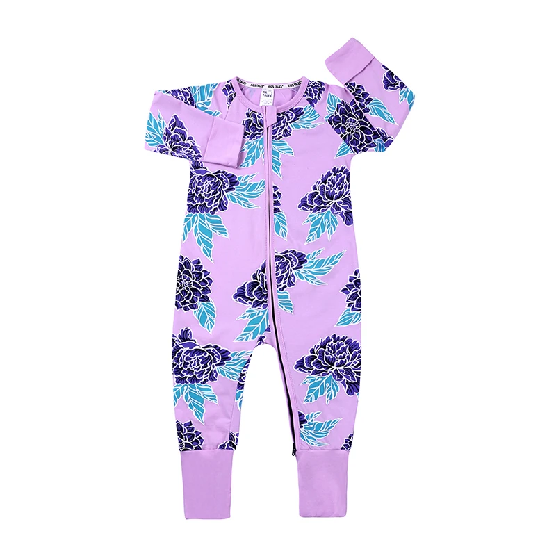 Newborn Baby Clothes Boy Girls Romper Floral leaf Cartoon Printed Long Sleeve Cotton Romper Kids Jumpsuit Playsuit Outfits Cute best Baby Bodysuits