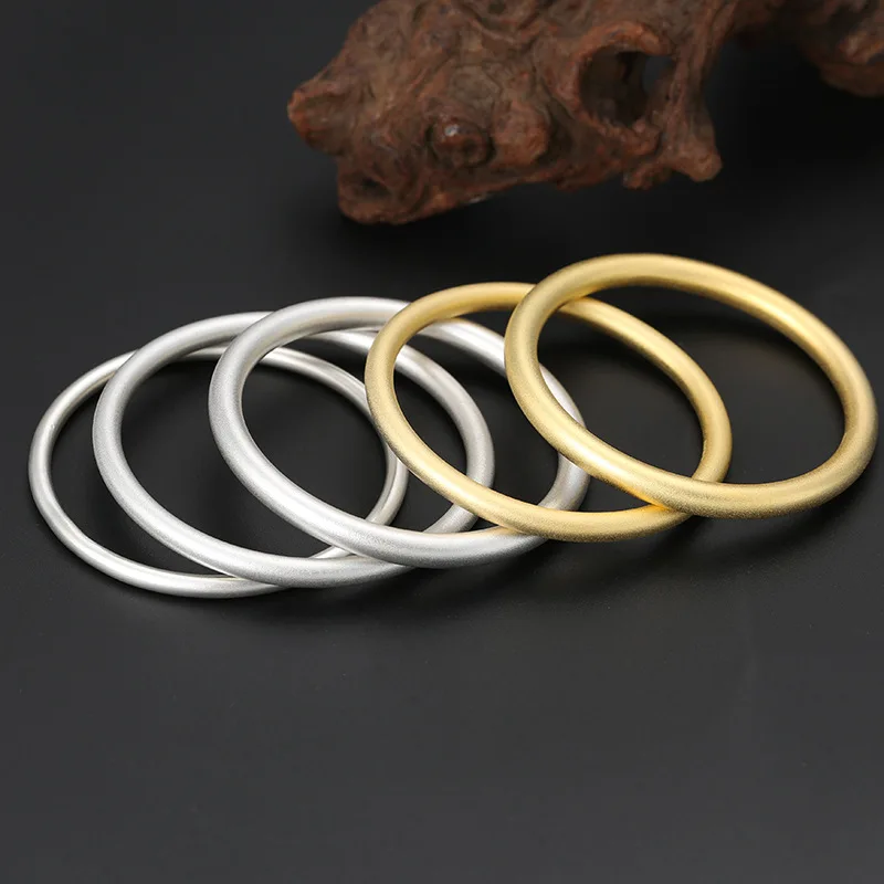 

56/58/60MM S999 Pure Silver Fashion Bracelet Bangle for Women Fine Jewelry
