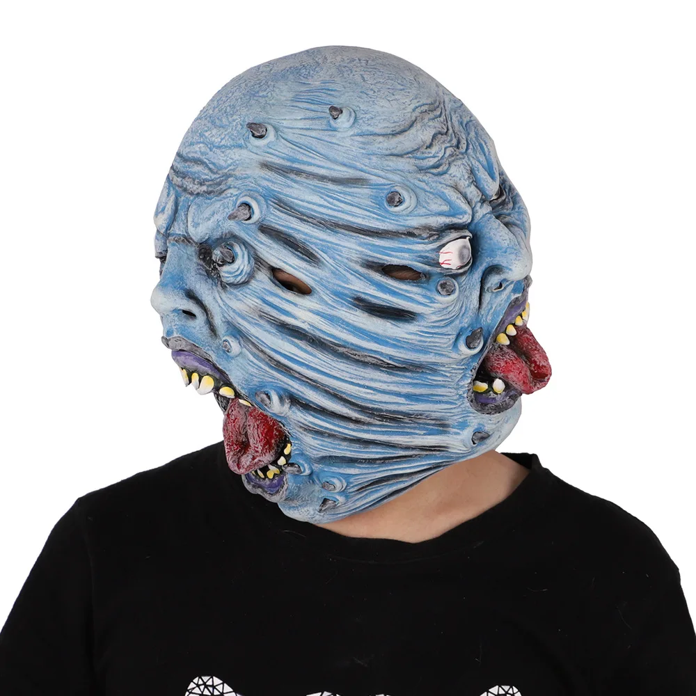Funny Halloween Party Mask Masquerade Cosplay Costume Props Zombie Undead Latex Full Face Mask Increase Festive Atmosphere