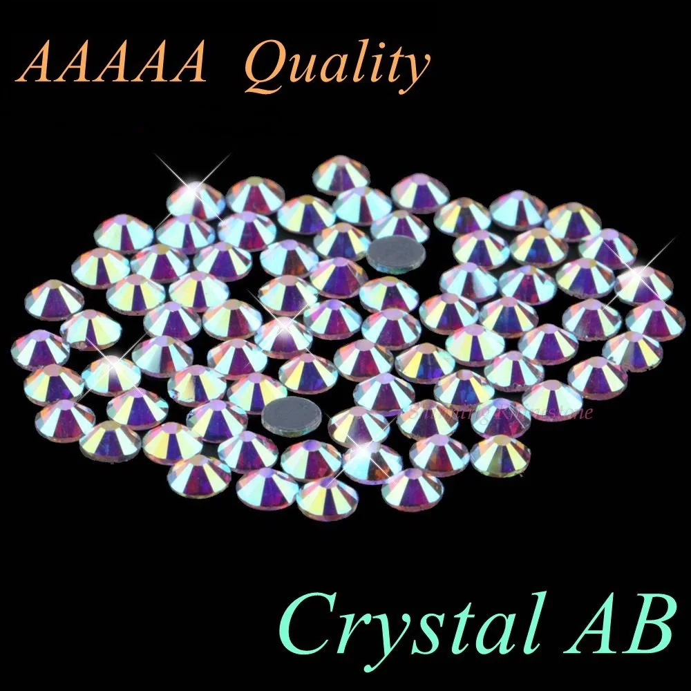 Высшее качество! Стразы AAAAA с горячей фиксацией, все цвета, разные размеры, кристаллы AB SS6 SS10 SS16 SS20 SS30, стеклянные стразы, железо на горячей фиксации