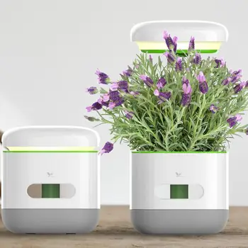 

Indoor Home Garden Plant Electric Automatic Watering Flower Pots Planter Irrigation LED Light Lamp Nursery Decoration DIY Toys