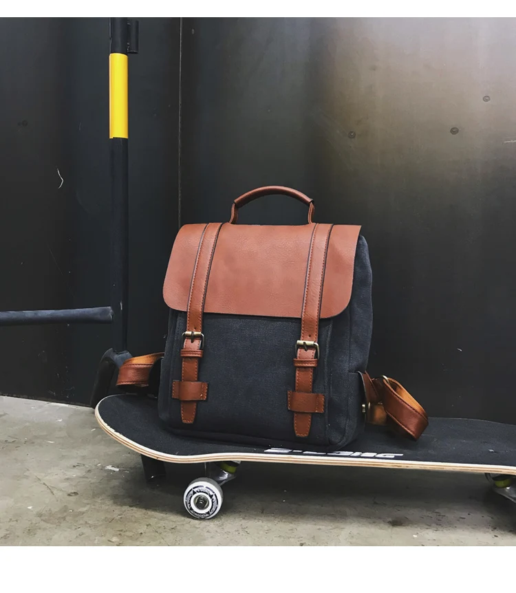 Ms. backpack ins, женская сумка, индивидуальная, крутая, крутая, для мужчин и женщин, Повседневный, студенческий рюкзак, Ретро стиль, ПУ, Холщовая Сумка, кожаный рюкзак