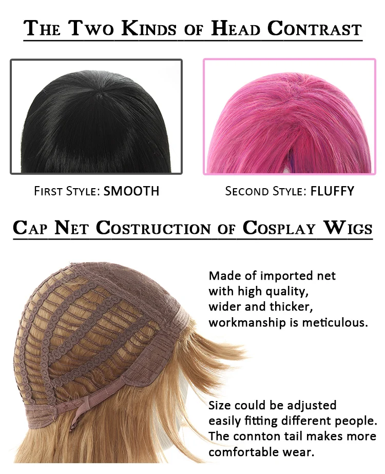 Derby de Arroz Peruca com Orelhas de Cabelo Resistente ao Calor L-e-mail Peruca Musume Bonito Chuveiro Cosplay Brown Sintético Uma 8 Peruca com Orelhas de Cabelo Sintético Resistente Ao Calor