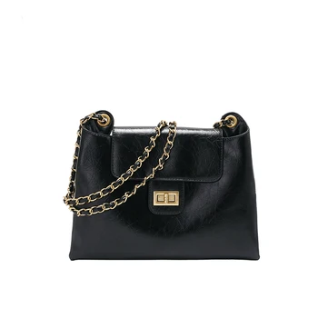 

iVog New Arrival Everyday Female Small Messenger Crossbody Black Handbag Chain Fashion Hand Bags for Women 2020