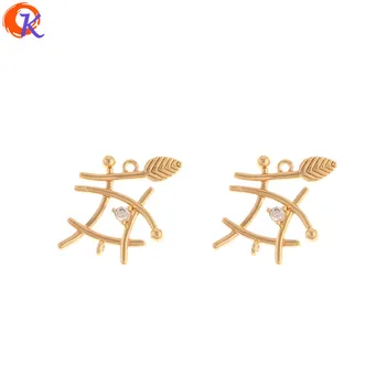 

Cordial Design 30Pcs 13*15MM Jewelry Accessories/DIY Making/Earrings Connectors/Genuine Gold Plating/Hand Made/Earring Findings