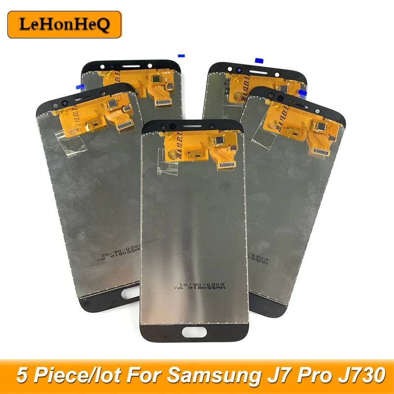 5 шт./лот ЖК дисплей для SAMSUNG Galaxy J7 Pro 2017 J730 J730F дигитайзер в сборе samsung Железный TFT