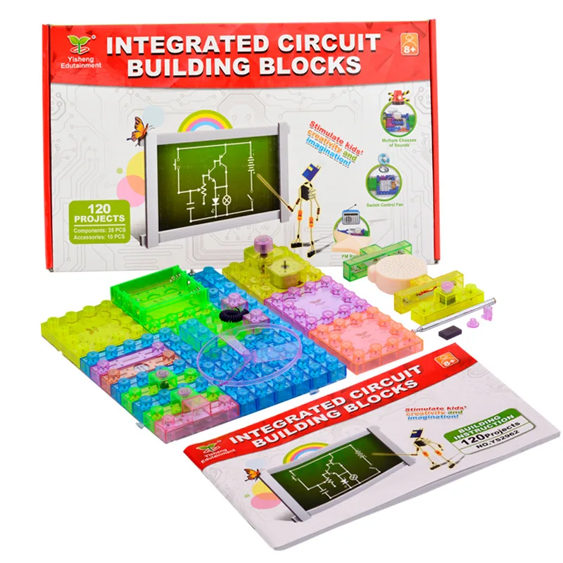 

Children'S Educational Toy Integrated Electronic Bricks Popularization of Science Educational DIY Circuitry Model Building Block