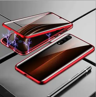 Красный Роскошный Магнитный адсорбционный ЧЕХОЛ ДЛЯ VIVO IQOO Neo, металлическая рамка, Doubl, боковое стекло, защитный чехол для телефона IQOONeo - Цвет: Красный