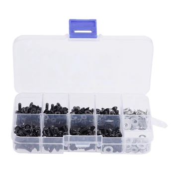 

340pcs M3 Flat & Round Head Screws Set Accessories Box For 1/10 Hsp Rc Car 10.9 High Strengt Screw Remote Control Rc Part