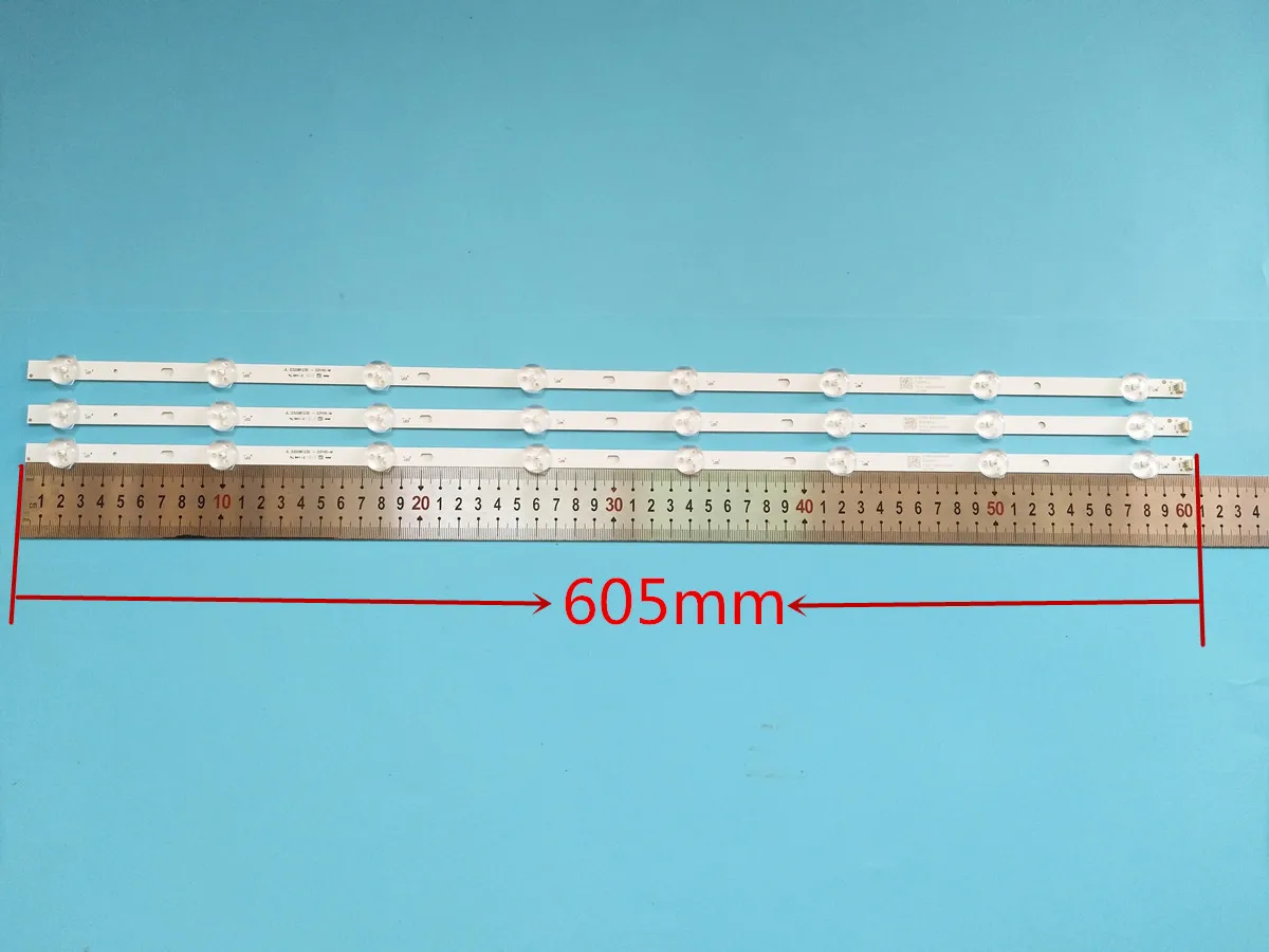 Tira de retroiluminación LED Para TV, 605mm, JL.D32081235-001CS-M, E469119, 8, 21v, entrada Nova, 3 unidades/lote