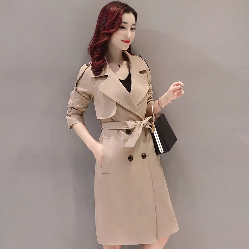 Koop Nieuwe Mode Retro Double Breasted Kasjmier Winterjas Vrouwen Jas Lange Stukken Wollen Jas Manteau Femme