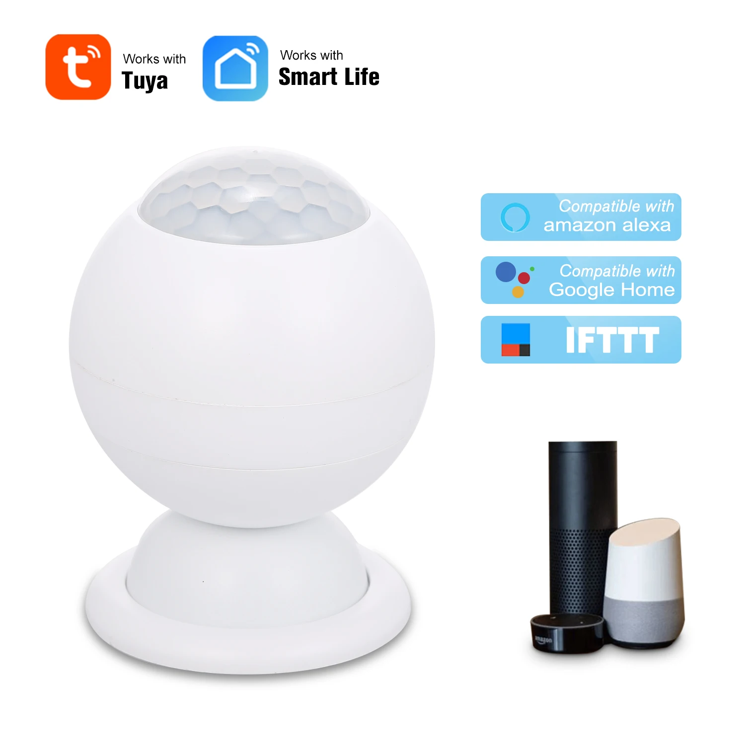 Tuya wifi PIR датчик движения беспроводной инфракрасный детектор охранная сигнализация датчик Tuya APPControl для Alexa Google Home IFTTT