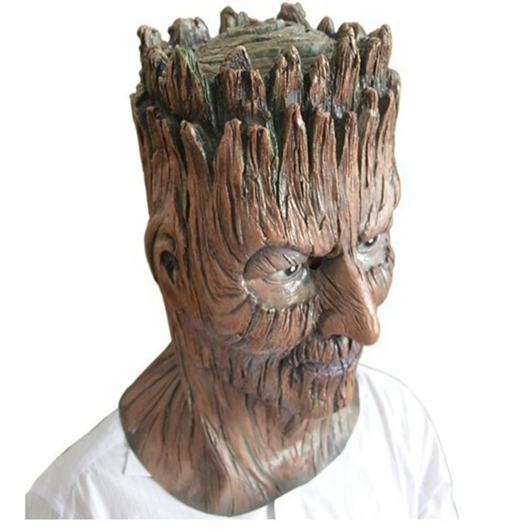 Латексная Маска Грут на все лицо Хэллоуин ужас магическое дерево дриады резиновые маски маскарад костюм косплей реквизит взрослый размер