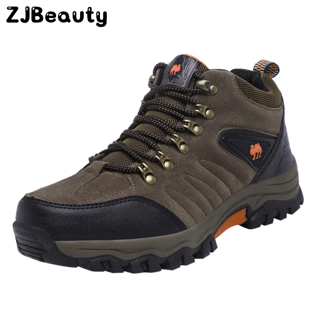 

2019 winter Military Tactical Boots For Men Leather Outdoors Round Toe Sneakers Mens Casual Climbing Hiking Shoes Plus Size#g4