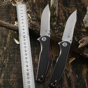 

CH folding knife carbon fiber handle S35VN blade ceramic ball bearing EDC outdoor camping tactical knife hunting tool 3516