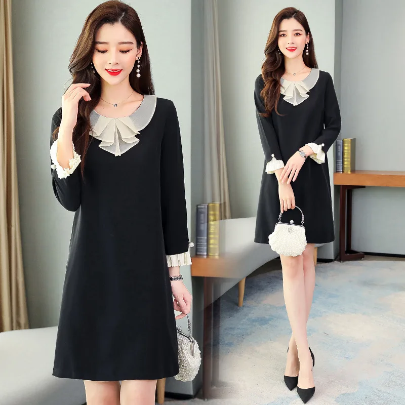 

Autumn And Winter Dress 2019 New Style Skirt Women's Dress Spring And Autumn Slimming Elegant