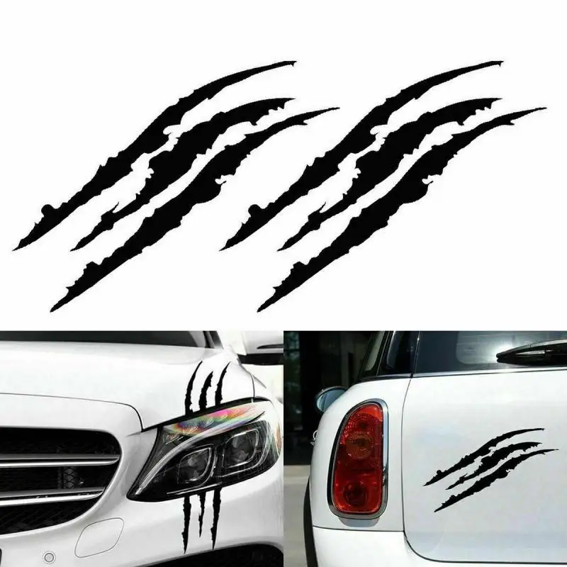 Universal Black Scratch Stripe Headlight Decal Car Stickers Car Accessories Hot 