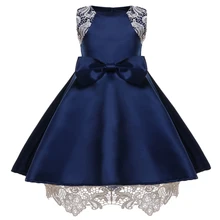 Официальная детская одежда летнее платье-пачка принцессы с бантом для девочек Рождественские вечерние платья для маленьких девочек от 3 до 8 лет, одежда на заказ