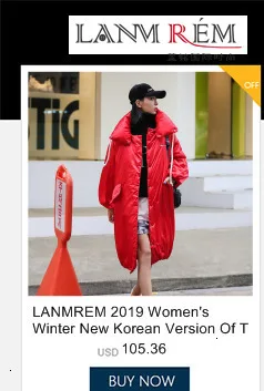 LANMREM Женская одежда из хлопка большого размера, плотное пальто с высоким воротником, теплая однотонная зимняя куртка с капюшоном, стиль PC151