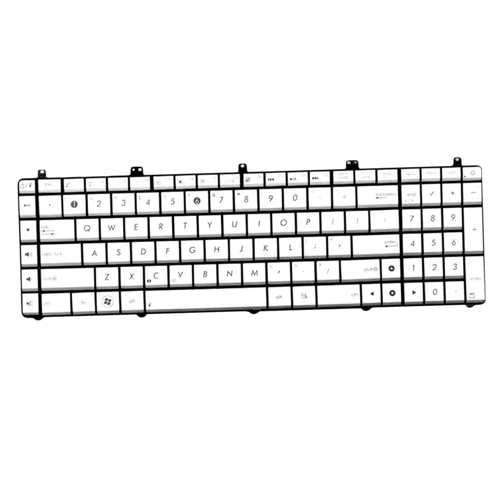 Laptop Keyboard US Layout Keypad for Asus N55 N55S N55SL N55SF N55X N75S N75SF N75SL Series Laptop Replacement Keyboards