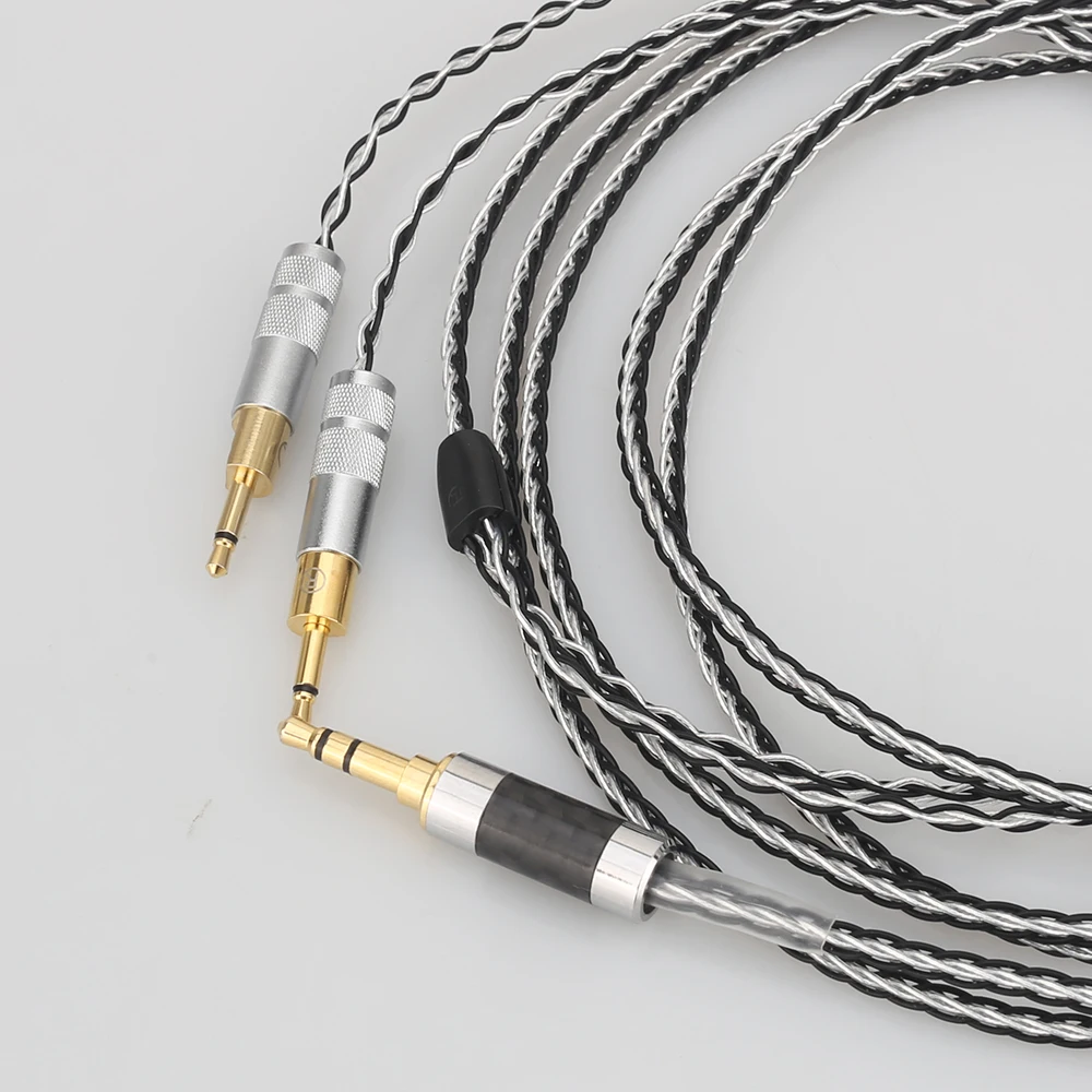 Audiocrast 2 5 3 5 4 4mm Balanced 8core Silver Plated Headphone Upgrade Cable for HD700 HD 700 M1060 M1060c Earphone